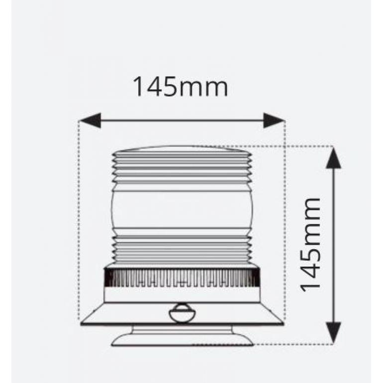 LED AMBER 'COMPACT MAGNETIC MOUNTED BEACON 12-80 VOLT