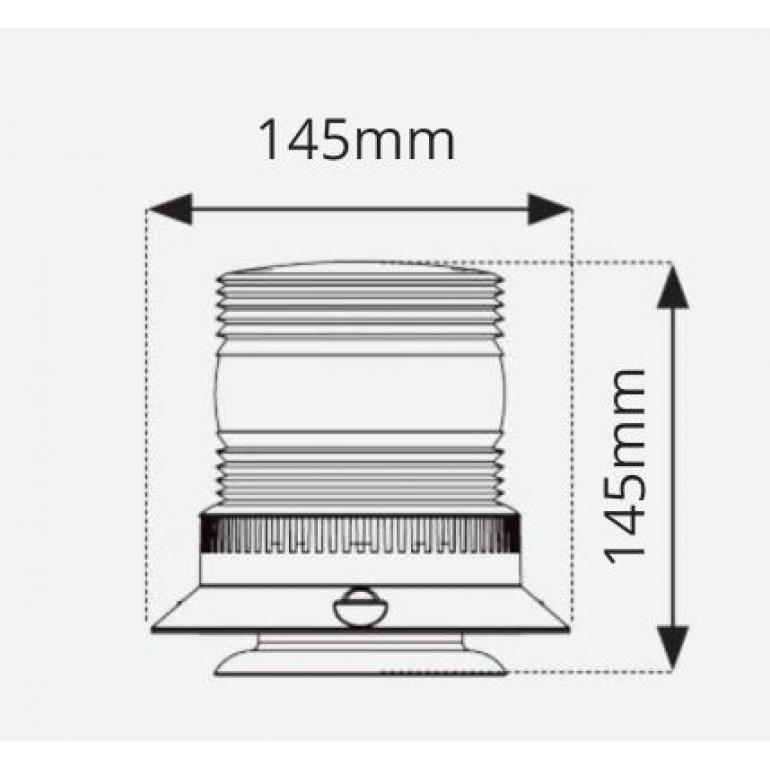 LED AMBER 'COMPACT MAGNETIC MOUNTED BEACON 10-110 VOLT