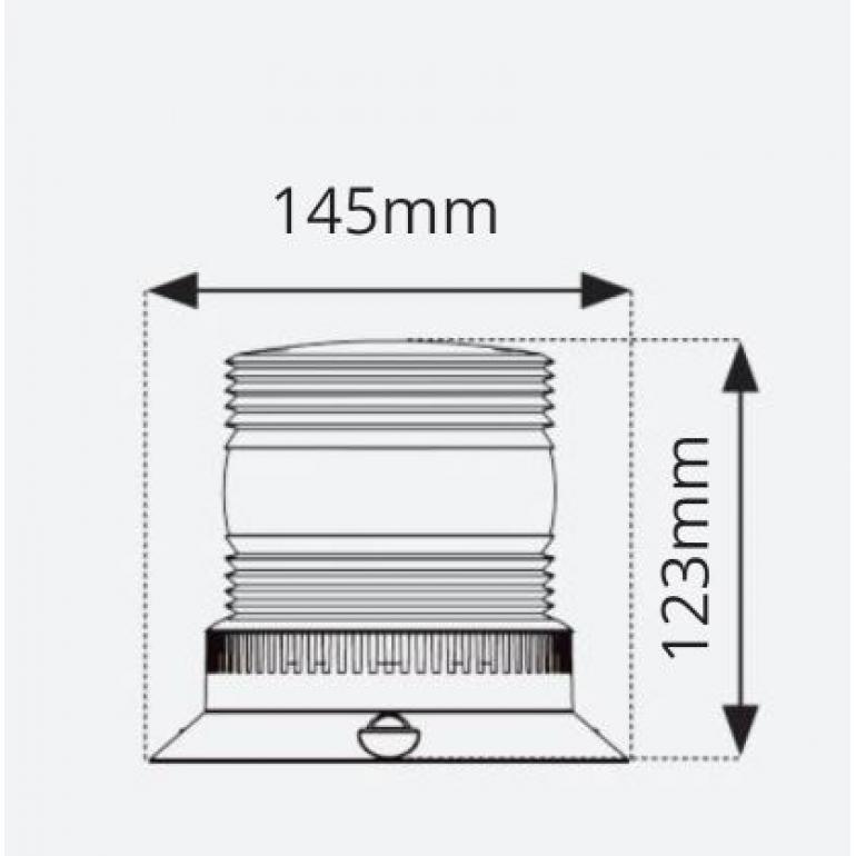 LED AMBER 'COMPACT 3 BOLT MOUNTED BEACON 10-110 VOLT