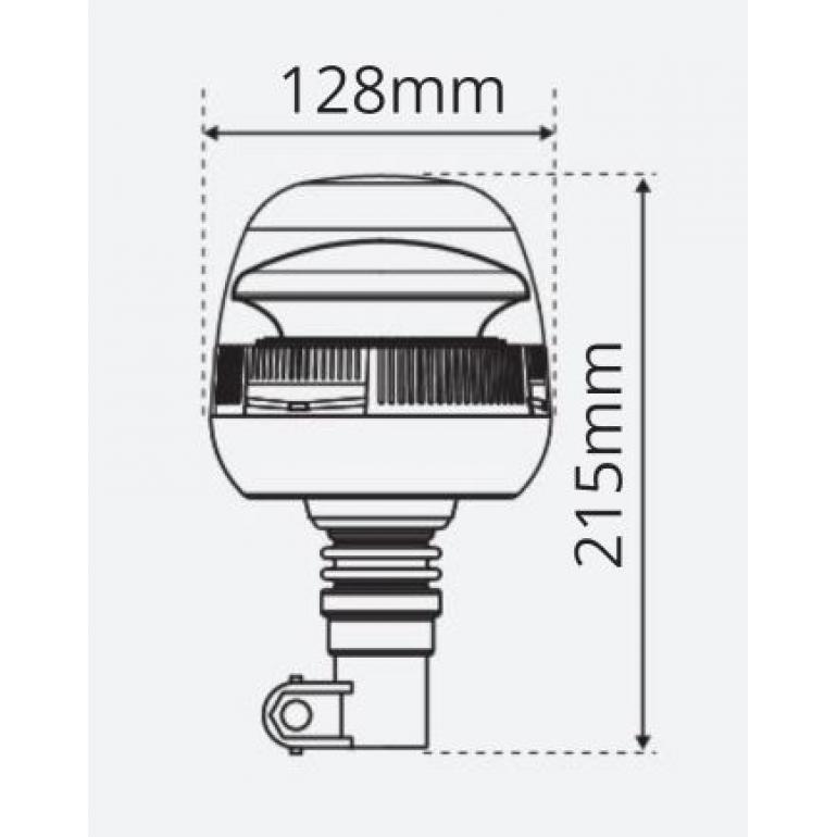 LED AMBER FLEXI DIN POLE MOUNTED BEACON 10-30 VOLT