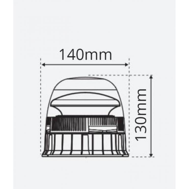 LED AMBER 3 BOLT MOUNTED BEACON 10-30 VOLT