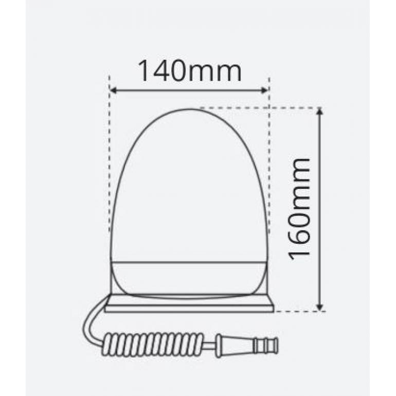 LED AMBER MAGNETIC MOUNTED BEACON 10-30 VOLT