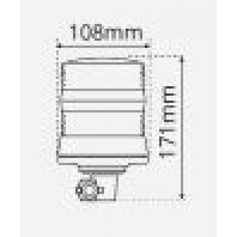 LED AMBER DIN POLE MOUNTED BEACON 10-30 VOLT