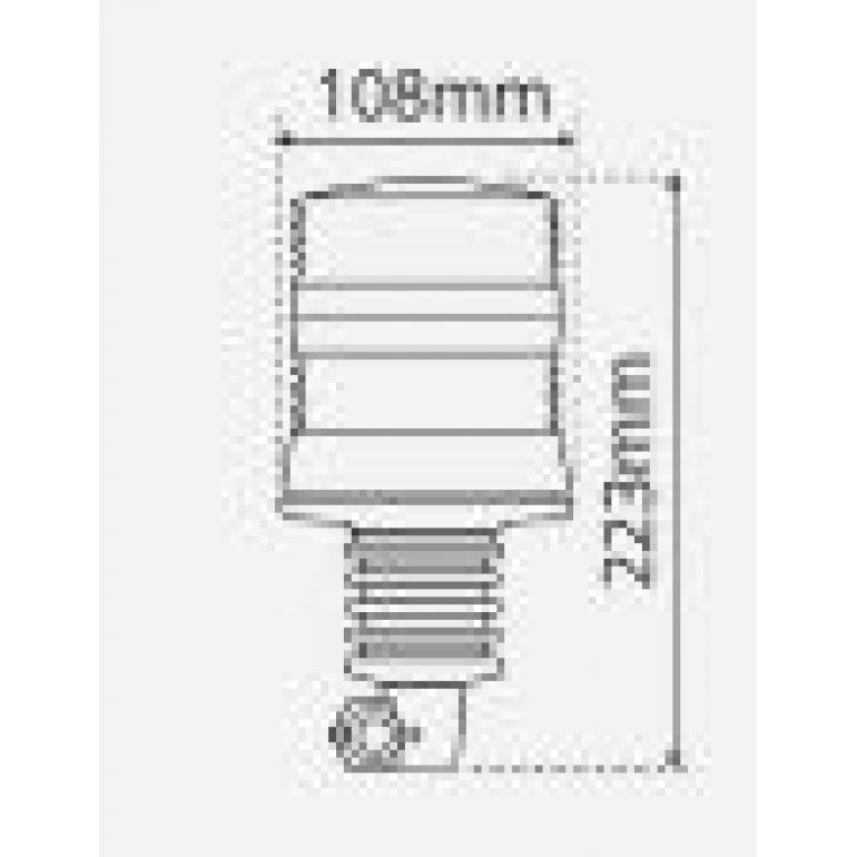LED AMBER FLEXI DIN POLE MOUNTED BEACON 10-30 VOLT