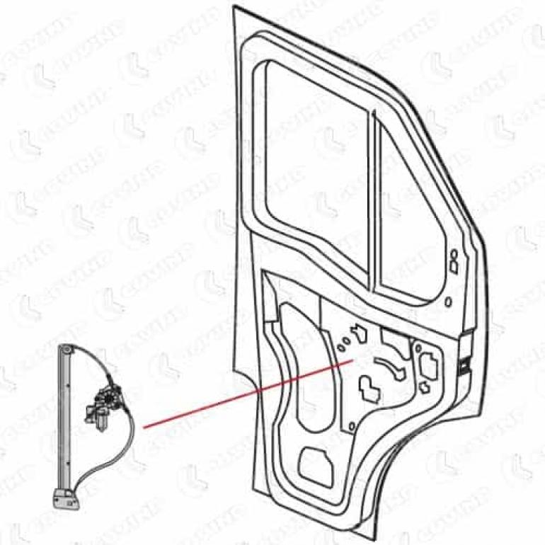 WINDOW REGULATOR & MOTOR PASSENGER SIDE LH