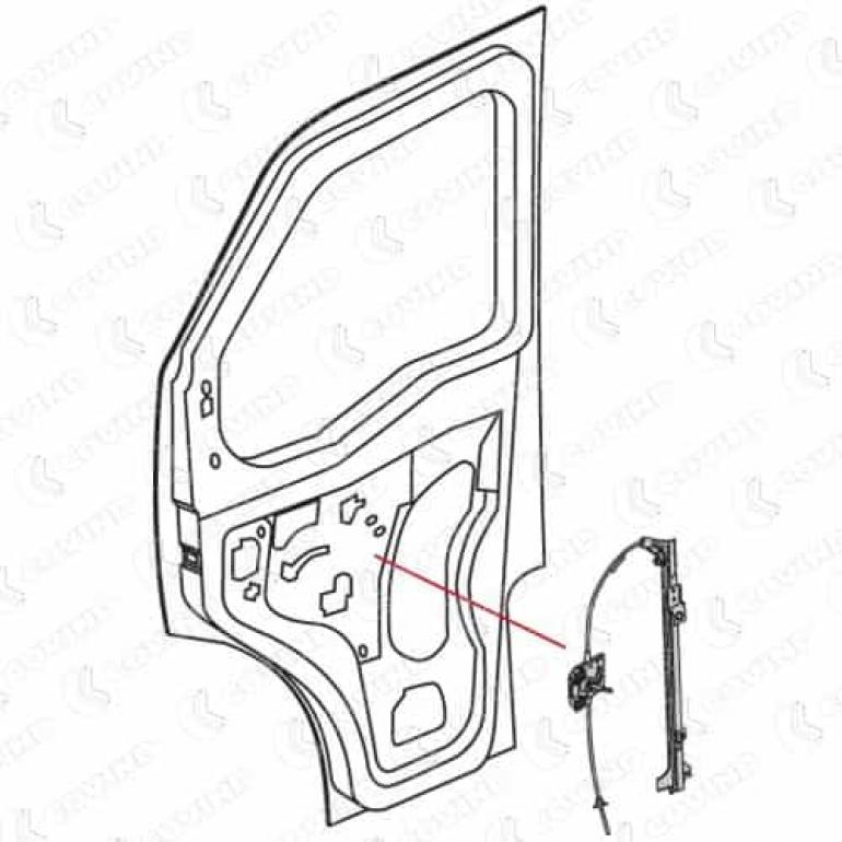 MANUAL WINDOW REGULATOR DRIVER SIDE RH