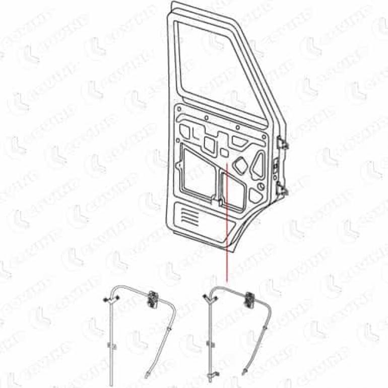 MANUAL WINDOW REGULATOR PASSENGER SIDE LH