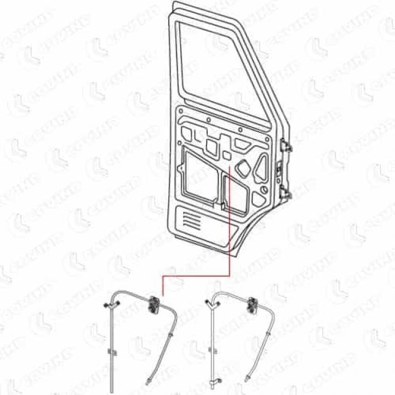 MANUAL WINDOW REGULATOR PASSENGER SIDE LH
