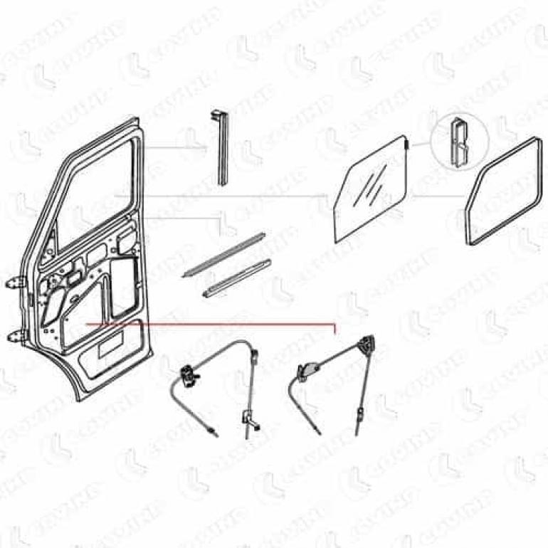 ELECTRIC WINDOW REGULATOR & MOTOR DRIVER SIDE RH
