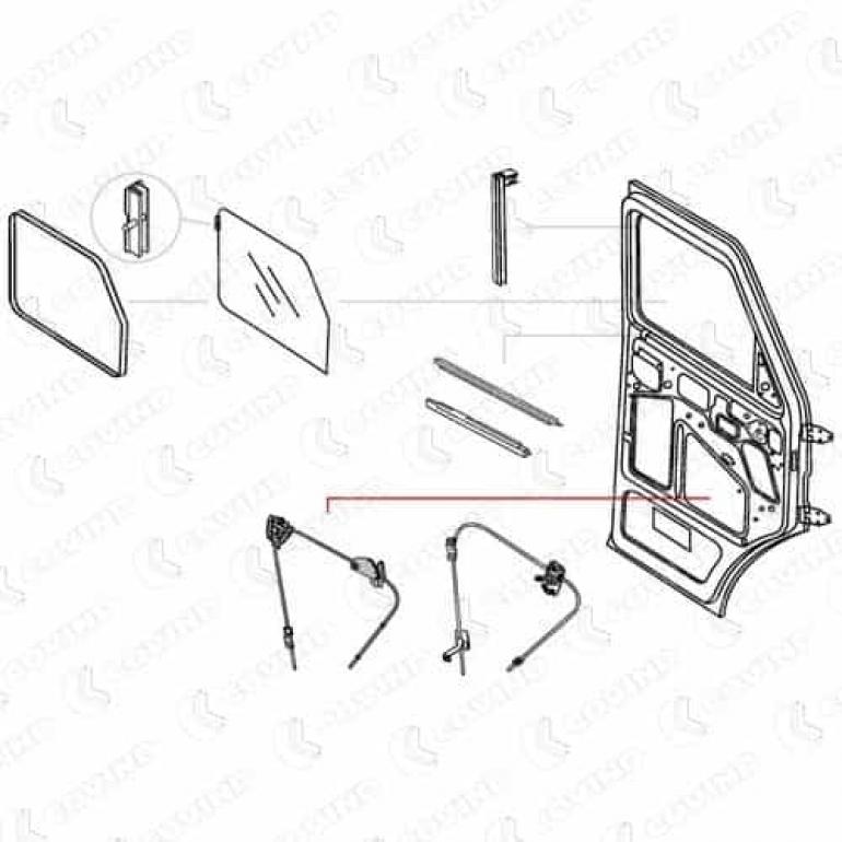 ELECTRIC WINDOW REGULATOR & MOTOR PASSENGER SIDE LH