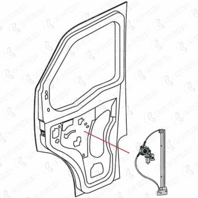 2 PIN ELECTRIC WINDOW REGULATOR & MOTOR DRIVER SIDE RH