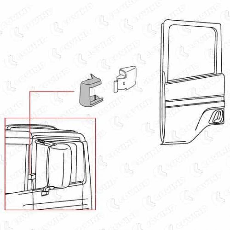 PILLAR HINGE COVER PASSENGER SIDE LH