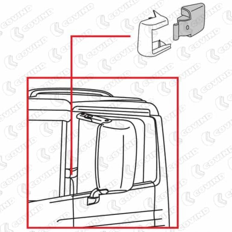 PILLAR HINGE COVER DRIVER SIDE RH