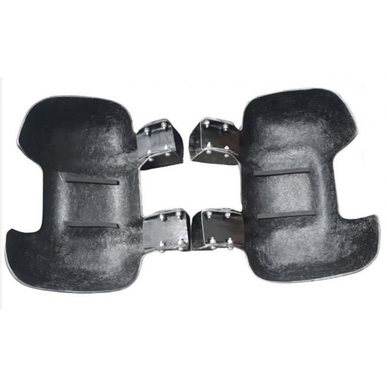 LONG ARM BLACK SUPER STRONG MIRROR GUARD SET RH & LH (PAIR)