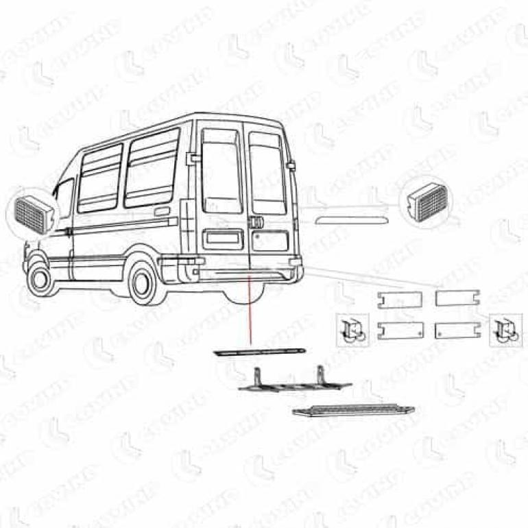 REAR BUMPER STEP MOUNTING BRACKET
