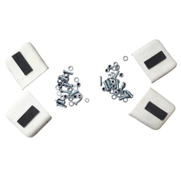 LONG ARM WHITE SUPER STRONG MIRROR GUARD SET RH & LH (PAIR)