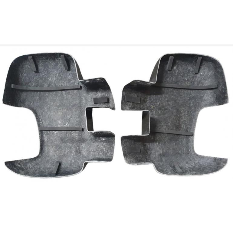 LONG ARM BLACK SUPER STRONG MIRROR GUARD SET RH & LH (PAIR)