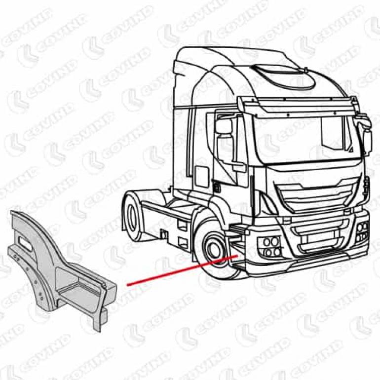 UPPER STEPWING DRIVER SIDE RH