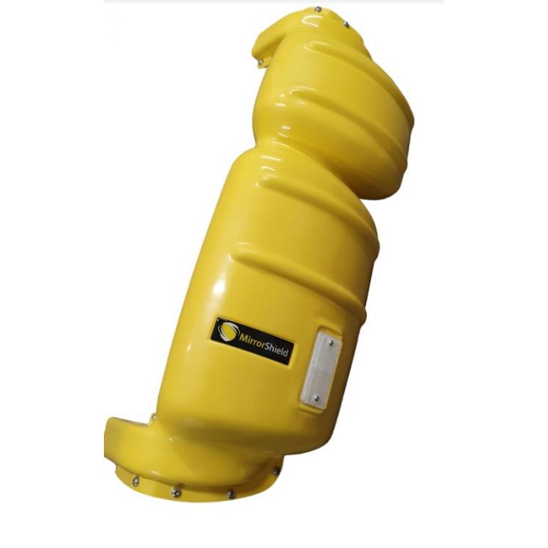 SHORT ARM YELLOW SUPER STRONG MIRROR GUARD SET RH & LH (PAIR)