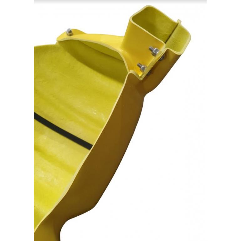 SHORT ARM YELLOW SUPER STRONG MIRROR GUARD SET RH & LH (PAIR)