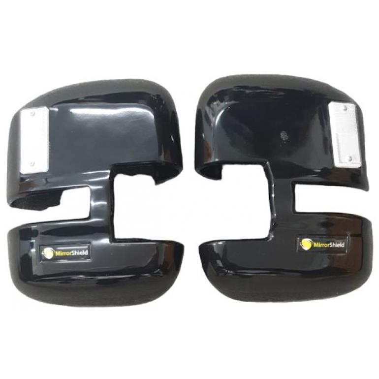 BLACK SUPER STRONG MIRROR GUARD SET RH & LH (PAIR)