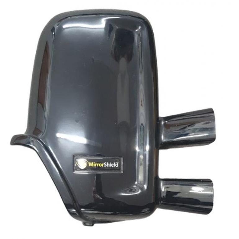 LONG ARM BLACK SUPER STRONG MIRROR GUARD SET RH & LH (PAIR)