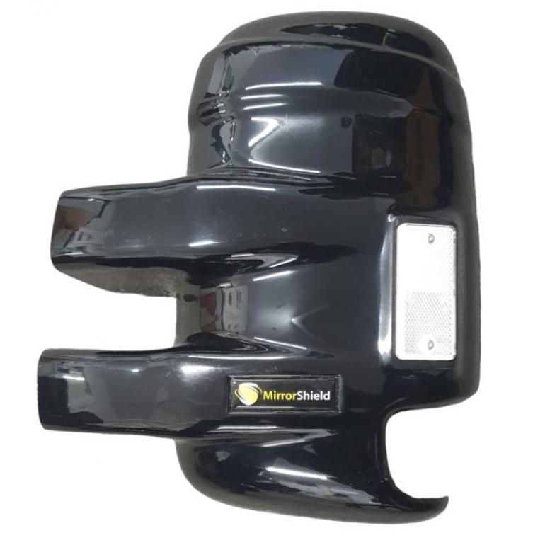 LONG ARM BLACK SUPER STRONG MIRROR GUARD SET RH & LH (PAIR)