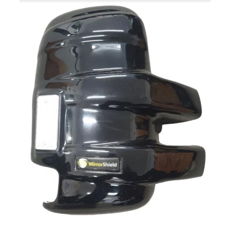 LONG ARM BLACK SUPER STRONG MIRROR GUARD SET RH & LH (PAIR)