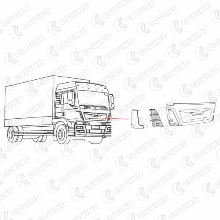 INNER CORNER PANEL DEFLECTOR DRIVER SIDE RH