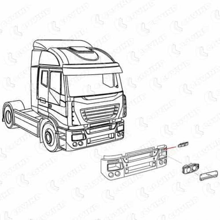 CLEAR FRONT INDICATOR LAMP PASSENGER SIDE LH