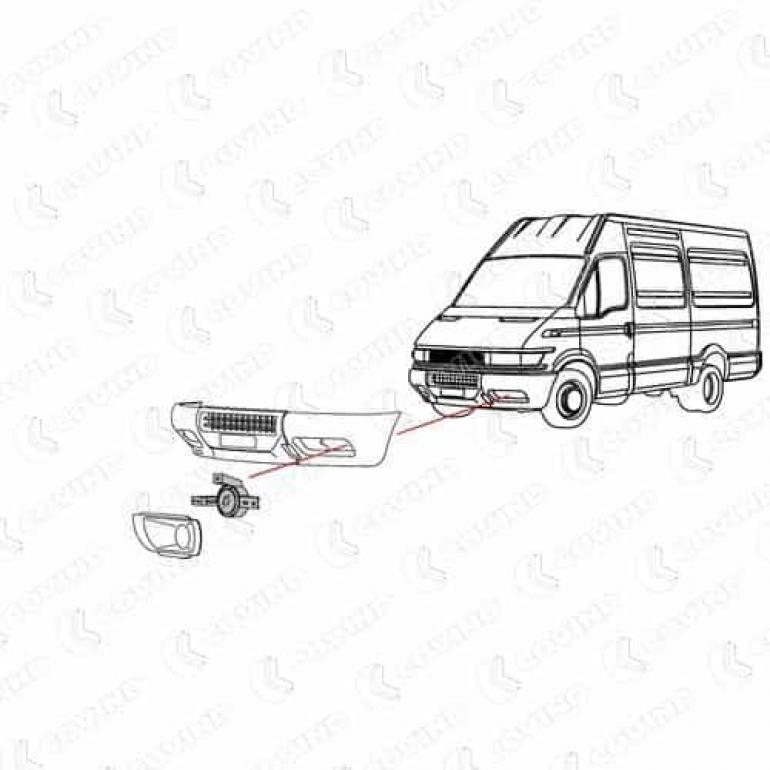 FRONT FOG LAMP & SURROUND PASSENGER SIDE LH
