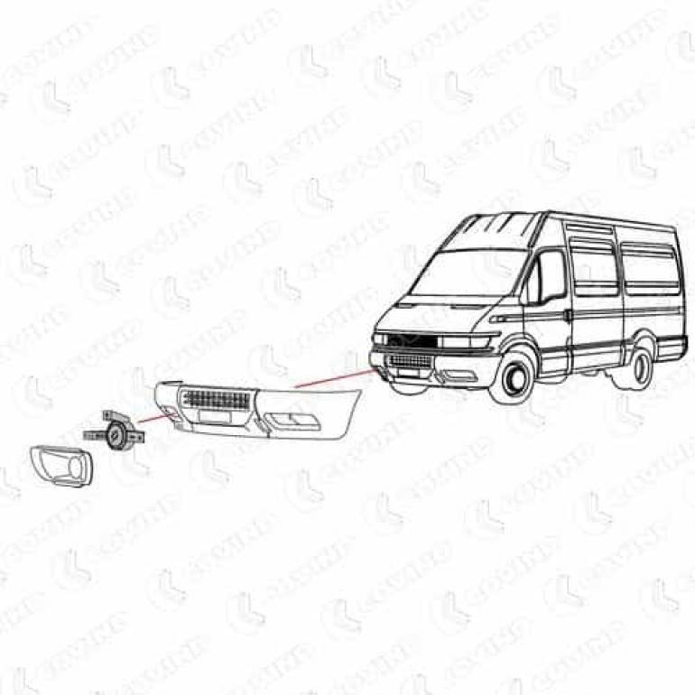 FRONT FOG LAMP & SURROUND DRIVER SIDE RH