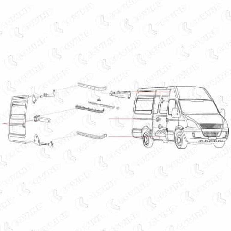 CENTRE SIDE SLIDING DOOR GUIDE DRIVER SIDE RH