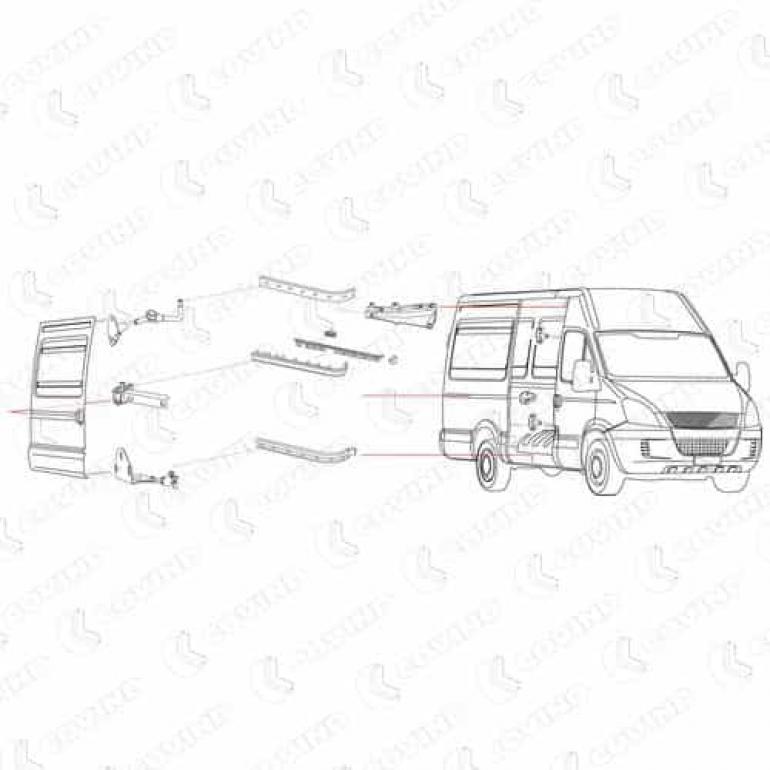 CENTRE SIDE SLIDING DOOR GUIDE PROFILE DRIVER SIDE RH