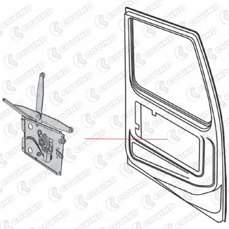 ELECTRIC WINDOW LIFT REGULATOR WITH MOTOR PASSENGER SIDE LH