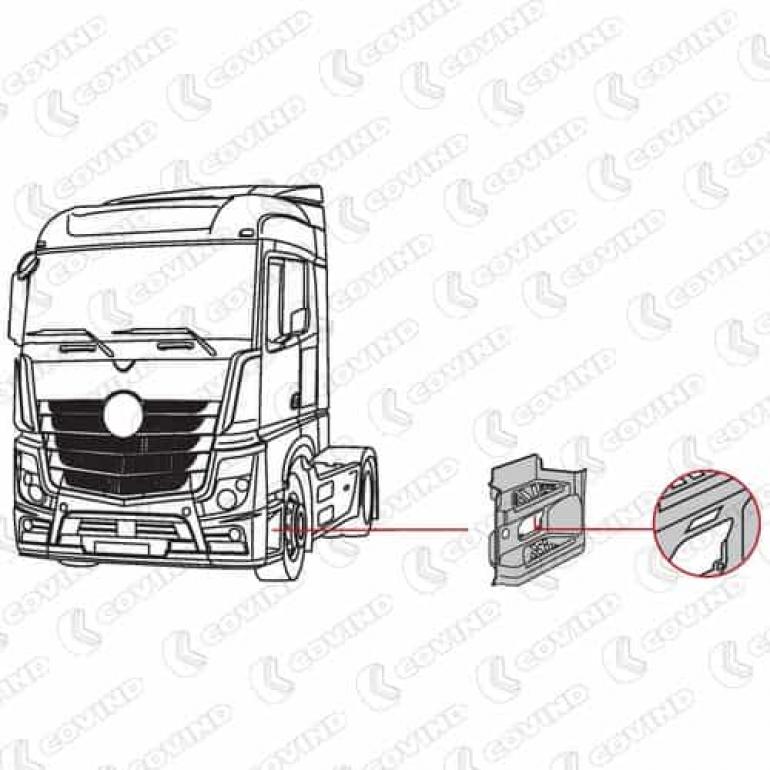 PRIMED LOWER STEP SURROUND PASSENGER SIDE LH