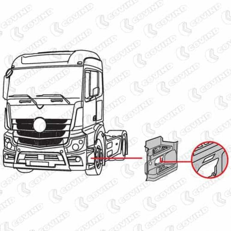 GREY LOWER STEP SURROUND PASSENGER SIDE LH