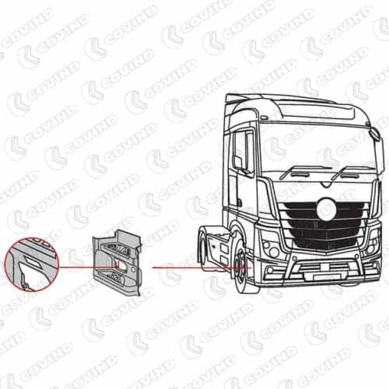 PRIMED LOWER STEP SURROUND DRIVER SIDE RH
