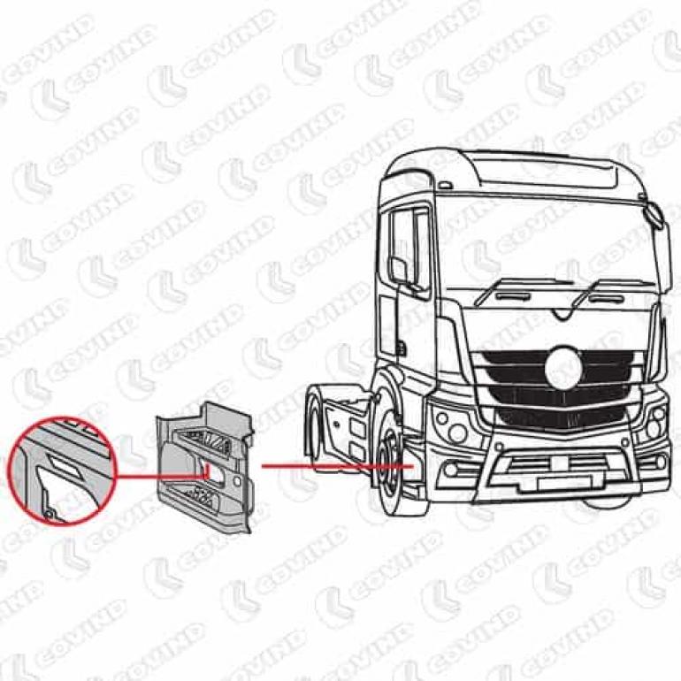 GREY LOWER STEP SURROUND DRIVER SIDE RH