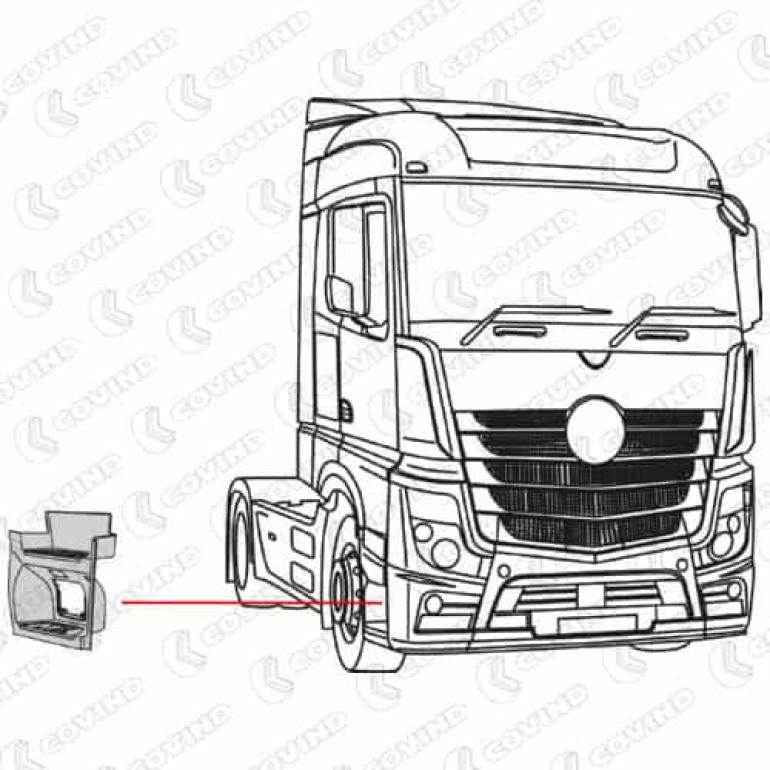 GREY LOWER STEP SURROUND DRIVER SIDE RH