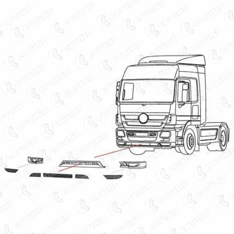 FRONT LOWER BUMPER SPOILER CENTRE GRILLE PANEL