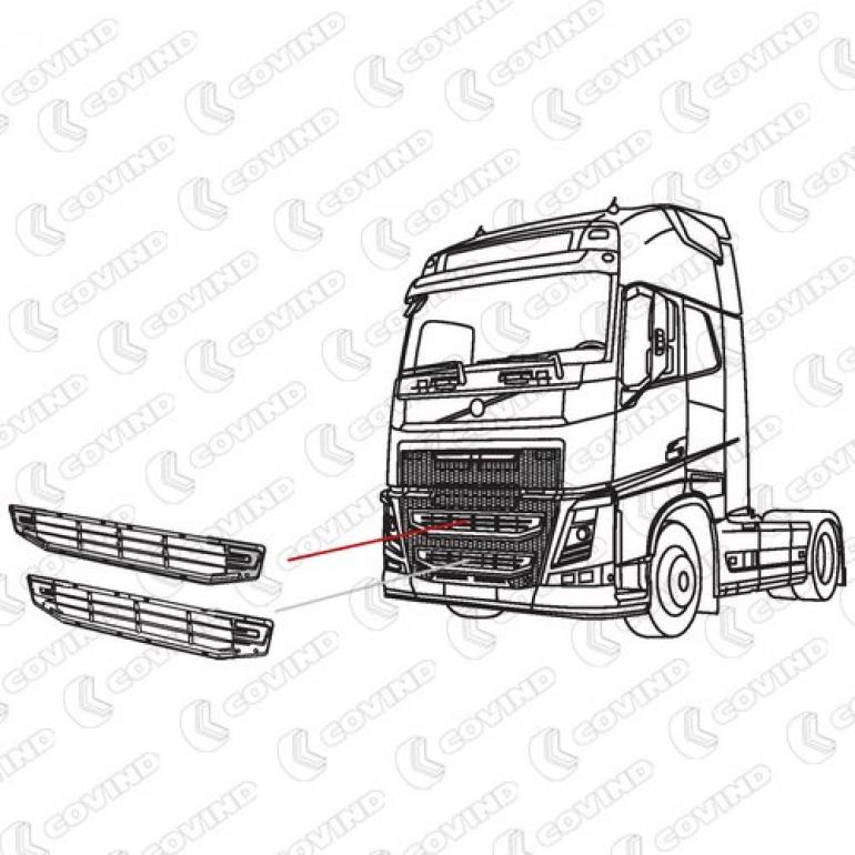 METAL LOWER GRILLE PANEL UPPER GRILLE STEP