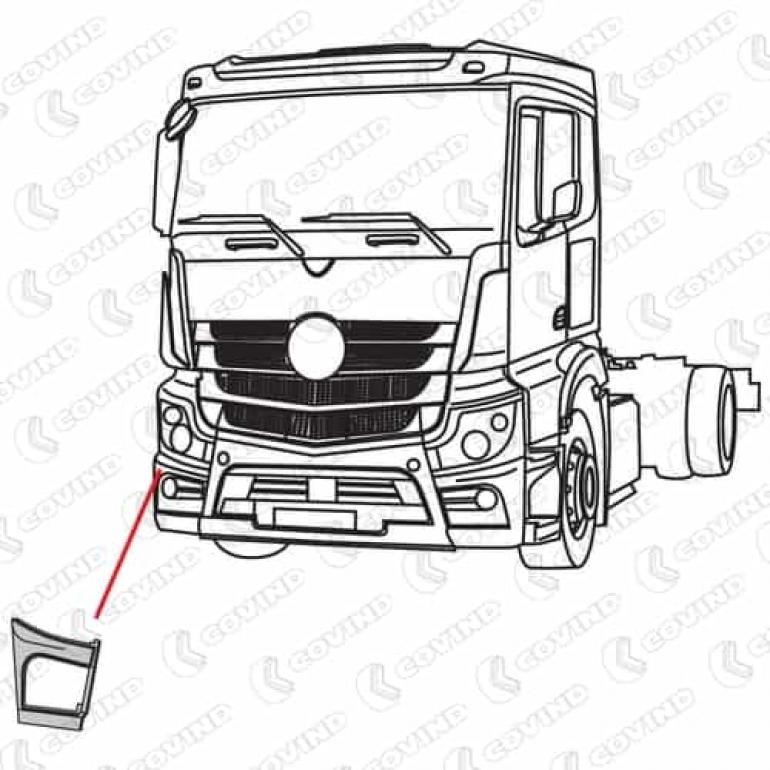 PRIMED BUMPER CORNER DRIVER SIDE RH