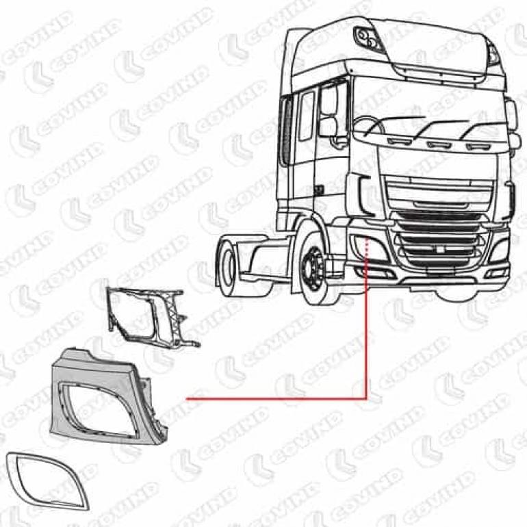 PRIMED HEADLAMP SURROUND DRIVER SIDE RH
