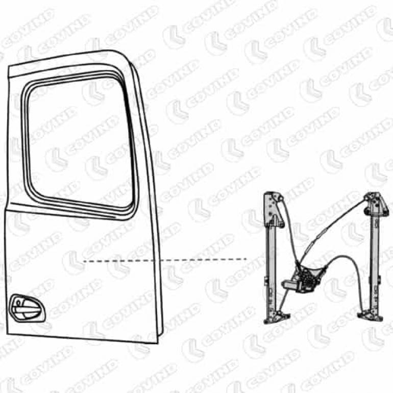 2 PIN WINDOW REGULATOR & MOTOR DRIVER SIDE RH