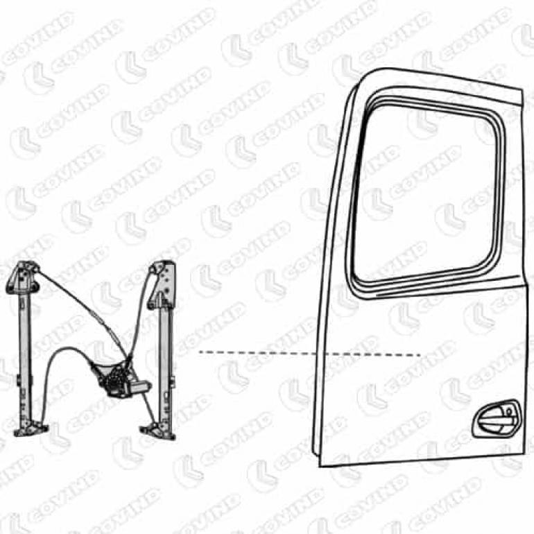 2 PIN WINDOW REGULATOR & MOTOR PASSENGER SIDE LH