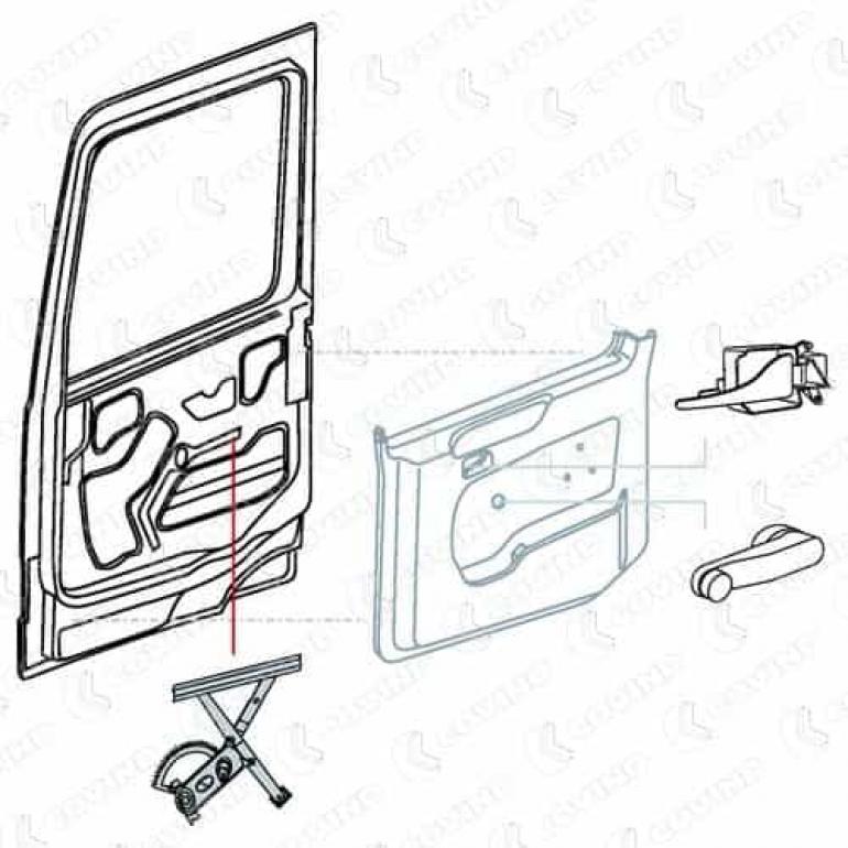 MANUAL WINDOW LIFT REGULATOR ONLY DRIVER SIDE RH