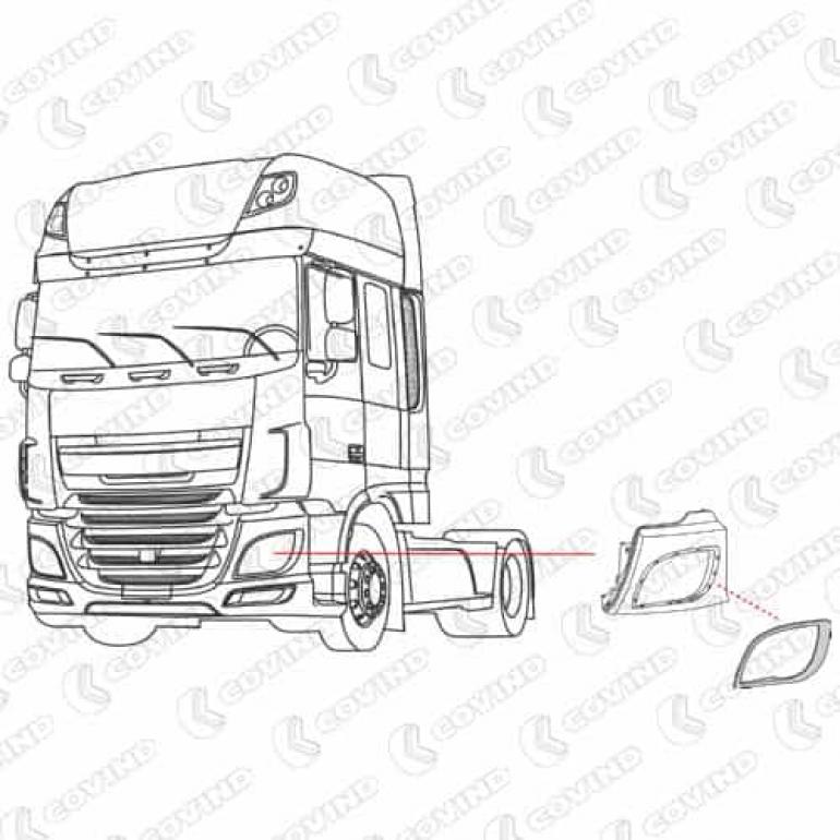 HEADLAMP SURROUND TRIM PASSENGER SIDE LH