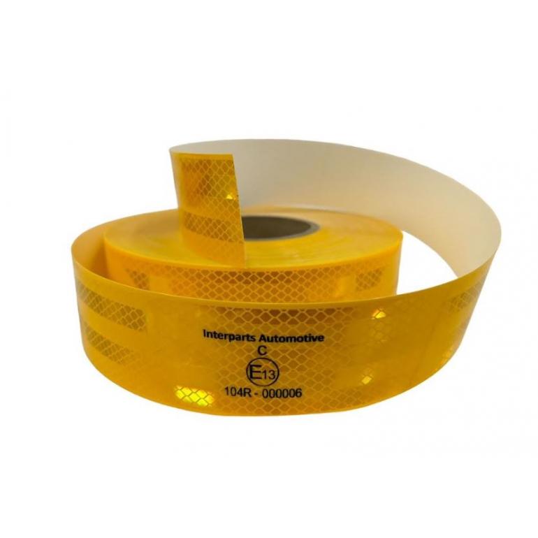 YELLOW REFLECTIVE CONSPICUITY TAPE 50 METRES