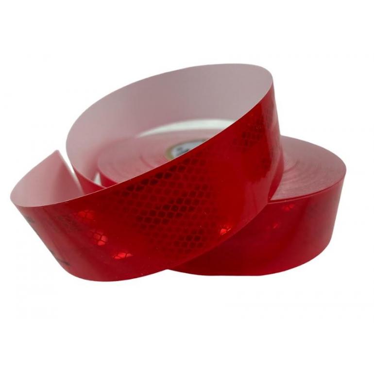 RED REFLECTIVE CONSPICUITY TAPE 50 METRES